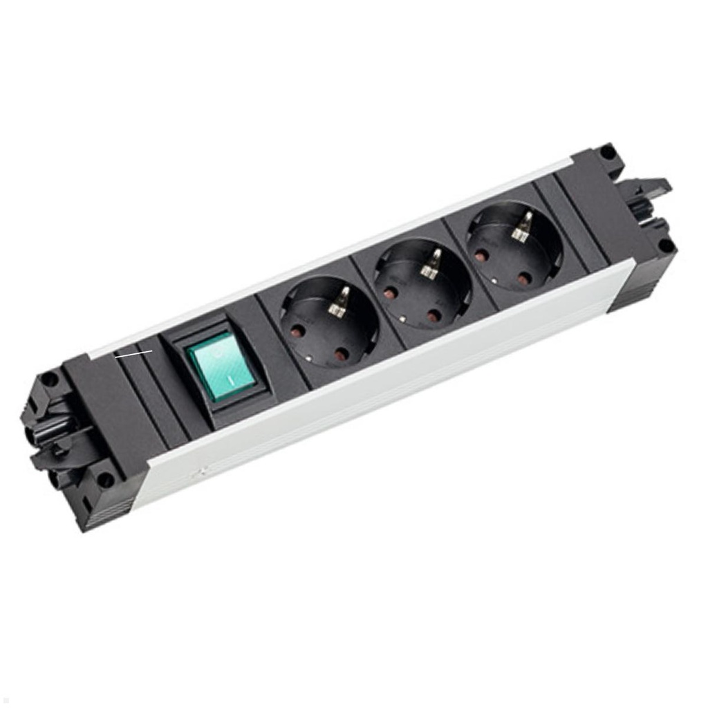 BACHMANN STEP ALU 3xSchuko 1xCM GST18 906.1013