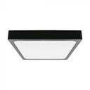 CIL PLAFONIERA SENZOR IP44 4000K 18W 1800 lm PATRATA D:225x225x60mm NEAGRA
