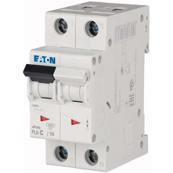 EATON 1P+N 25A C 6kA PL6-C25/1N