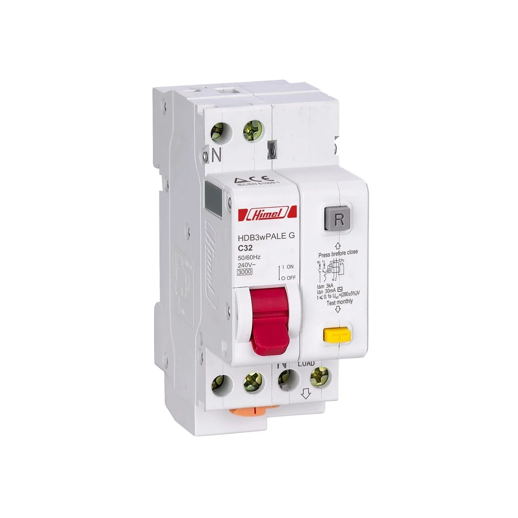 HIM VIGI 1P+N 25A C 4.5kA 30mA Tip AC HDB3wPLEC25