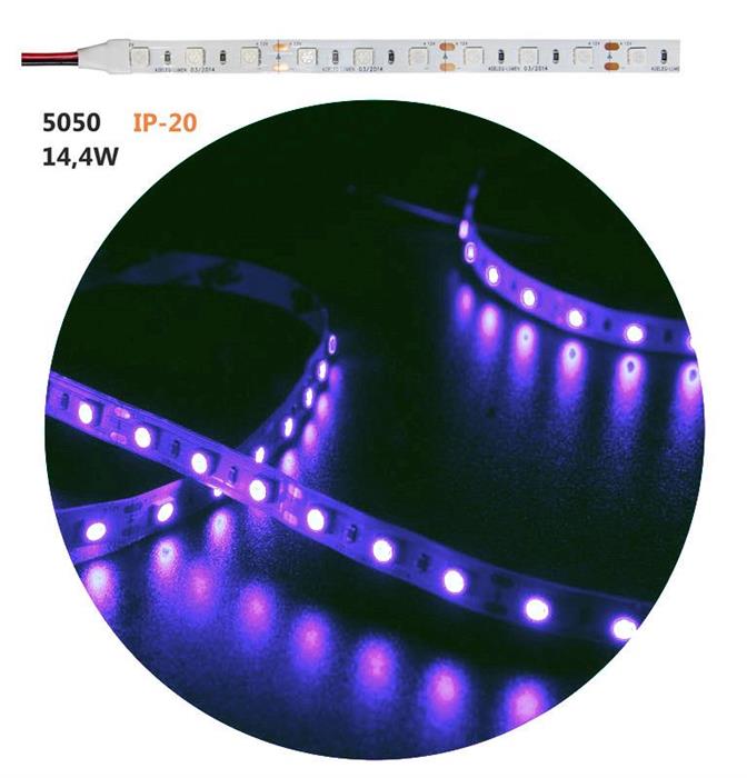 LED BANDA 24V IP20 14.4W 1440 lm/m (5m/rola)