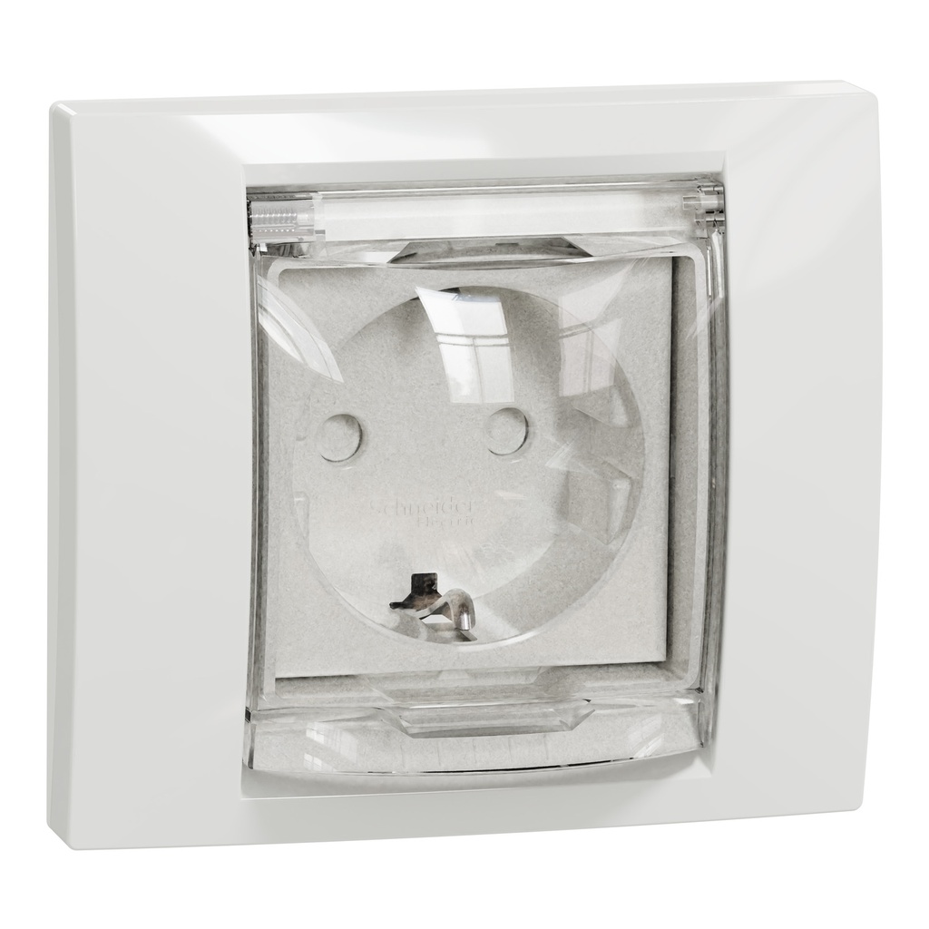 NEW UNICA 2M PRIZA 2P+E CU RAMA CU CAPAC IP44+SUP.FIX. NU003718