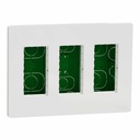 NEW UNICA DOZA ST+PLACA+SUPORT 3x4 MODULE VERTICAL ALB NU173418