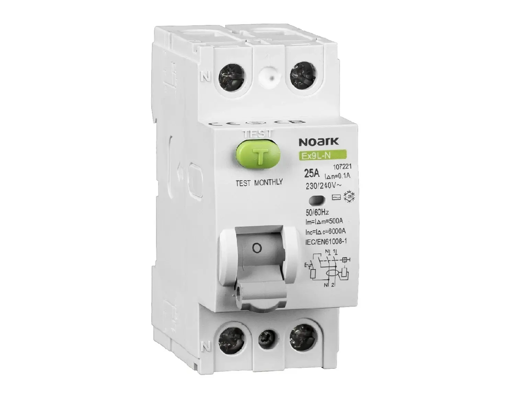 NOARK INTR DIF. 2P 40A 6kA 30mA Tip AC Ex9L-N 108315