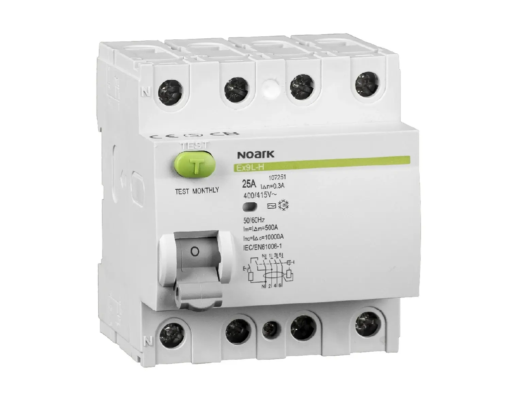 NOARK INTR DIF. 4P 40A 6kA 100mA Tip AC  Ex9L-H 108180