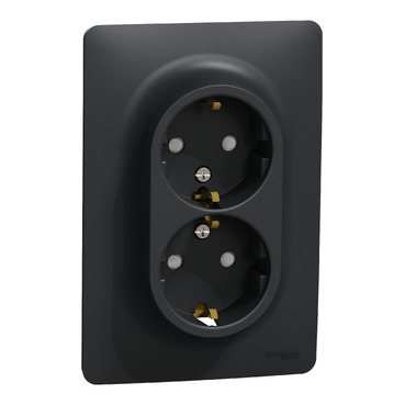 NU ANTRACIT PRIZA DUBLA 2P+E 16A, NU206754