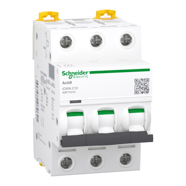 SCH 3P 10A C 6kA iC60N A9F74310