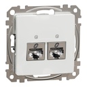SEDNA DESIGN PRIZA DUBLA RJ45 CAT6 STP ALB SDD111462S