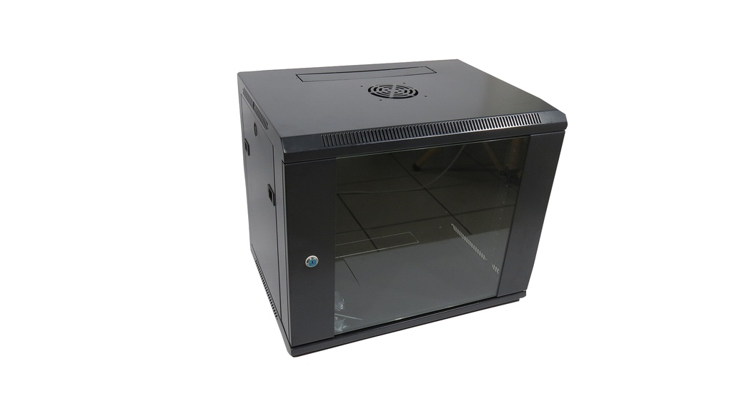 RACK 9U/600x450 NEGRU WALL-MOUNT 19'' H=51cm