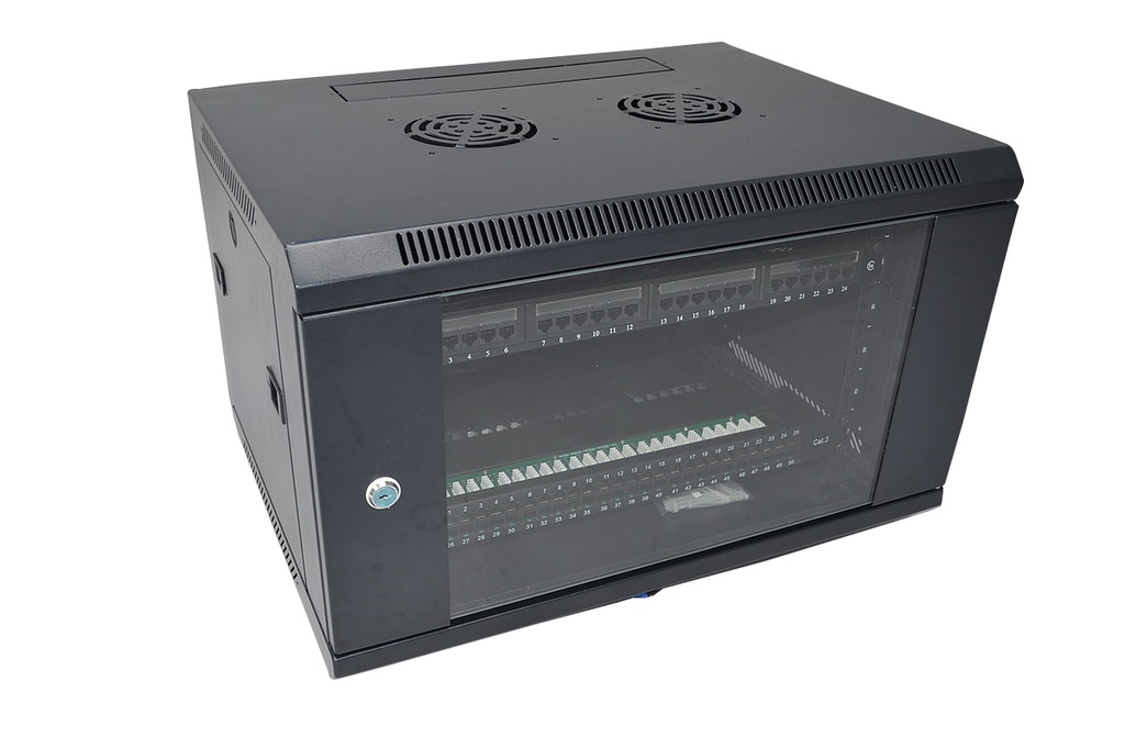 VDI RACK 6U/600x450 NEGRU WALL-MOUNT 19'' H=36cm