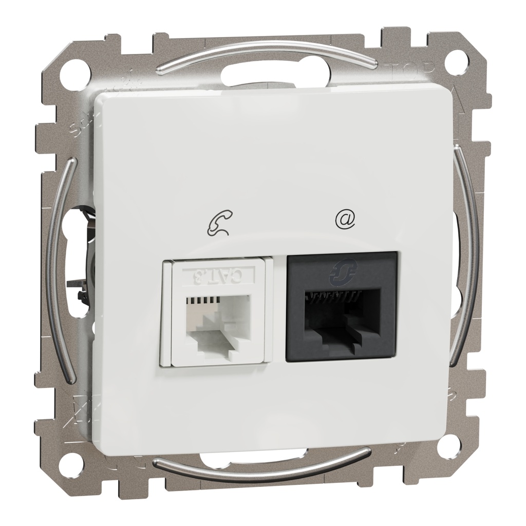 SEDNA DESIGN PRIZA RJ11-RJ45 CAT6 UTP ALB SDD111468