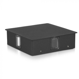 [218211 VT-704] CIL ARH APLICA 3000K 4W 428 lm PATRATA NEGRU 4-WAY IP65 VT