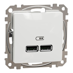 [SDD111401] SEDNA DESIGN PRIZA USB A+A 2.1A ALB SDD111401