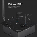 CIL INTERIOR APLICA LED 3000K 3W 180 lm INTR. SI USB PORT D:120x120x45mm NEAGRA VT