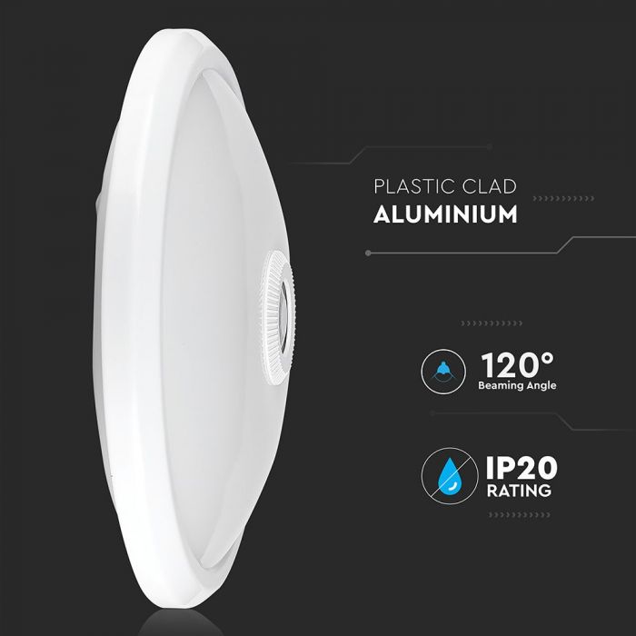 CIL PLAFONIERA SENZOR IP20 6400K 12W 900 lm ROTUNDA D:290x60mm ALBA