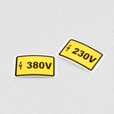 AUTOCOLANT 380V 2.5x2.5cm