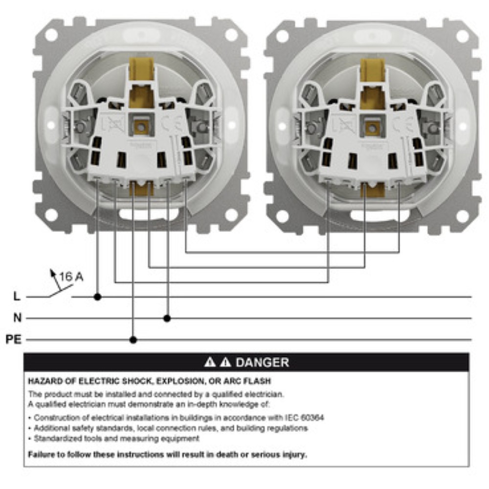 SEDNA DESIGN ANTRACIT PRIZA 2P+E IP44 OBT+CAPAC SDD214023