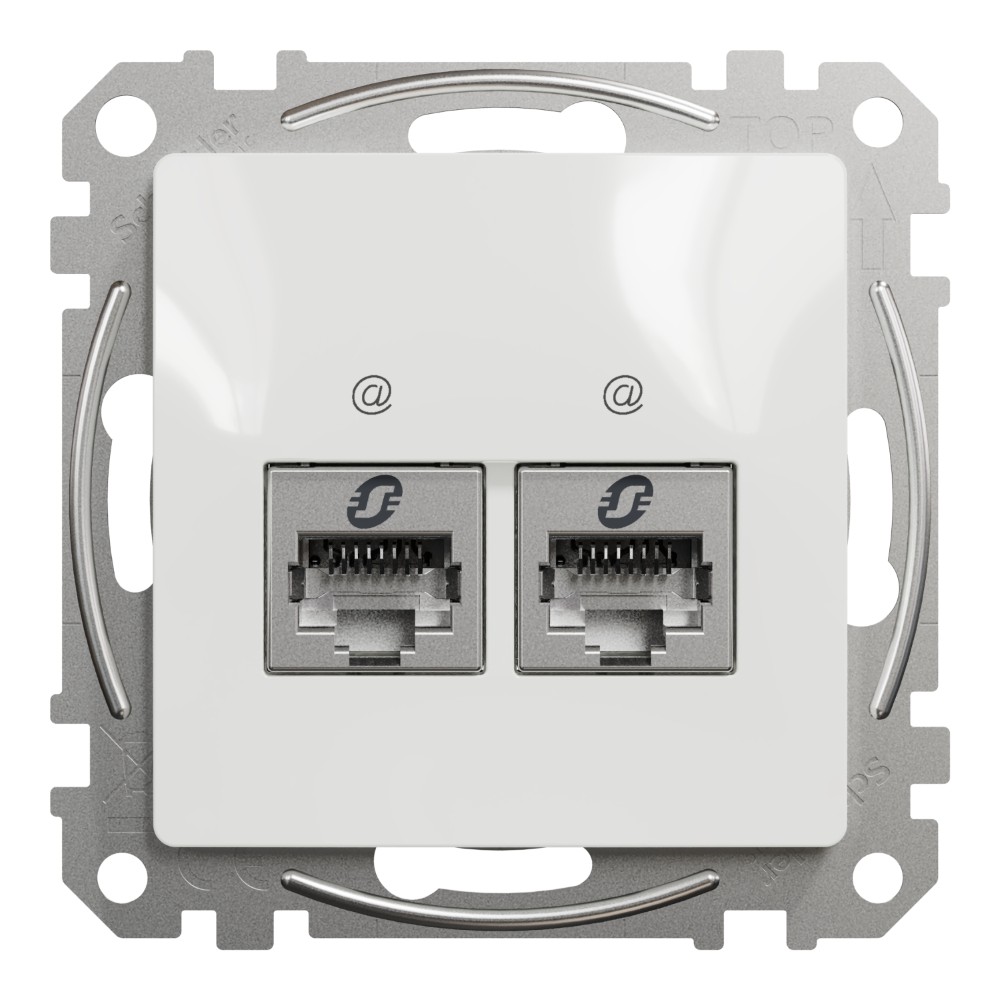 SEDNA DESIGN PRIZA DUBLA RJ45 CAT6 STP ALB SDD111462S