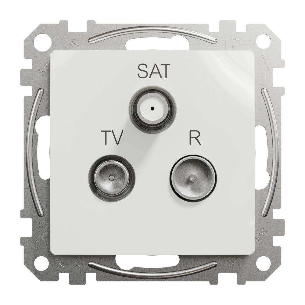 SEDNA DESIGN PRIZA TV INTERMEDIARA 7DB ALB SDD111484