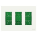 NEW UNICA DOZA ST+PLACA+SUPORT 3x4 MODULE VERTICAL ALB NU173418