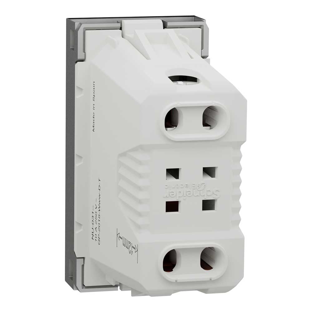 NEW UNICA PRIZA 2P 10A 1M ALUMINIU NU303130