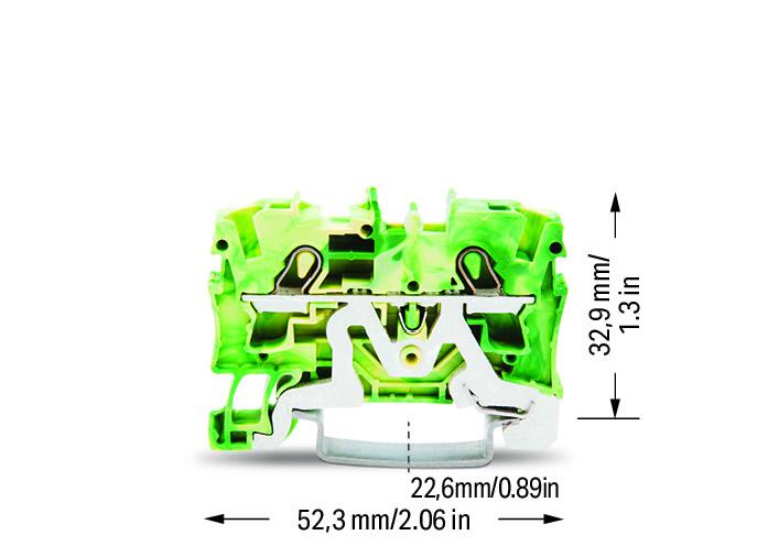 WAGO CLEMA TOPJOB  INTRARE VERTICALA VERDE 1ln/10out 0,5-4mm2