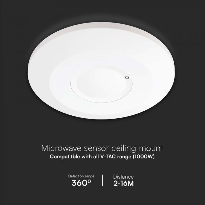 SENZOR PREZENTA 360'D MICROUNDE IP20 ALB 115x24.3mm VT