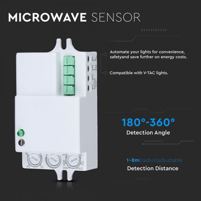 SENZOR PREZENTA 360gr IP20 300W 1-8m MICROUNDE