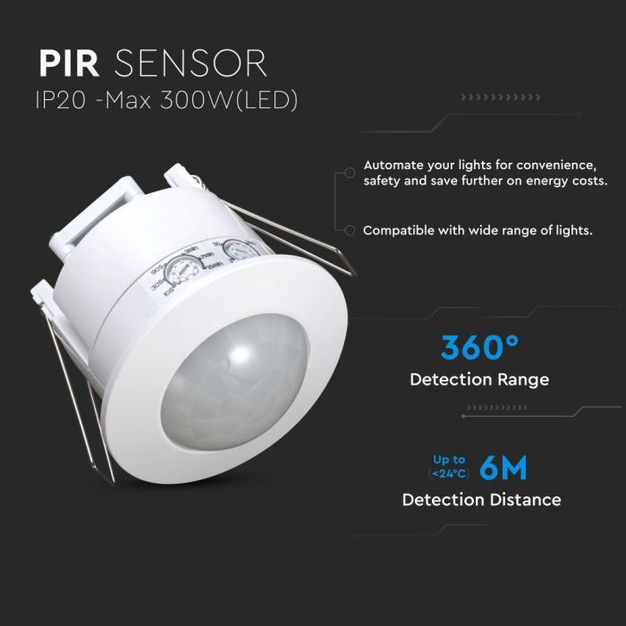 SENZOR PREZENTA ST 360gr ALB 1200W
