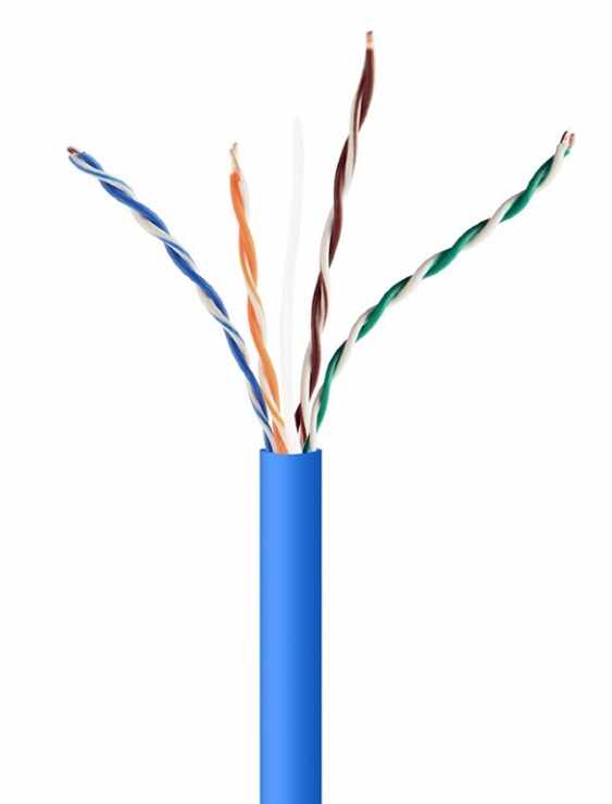 CABLU UTP CAT5e (CU/CU) 100MHz 4x2xAWG24 BLUE