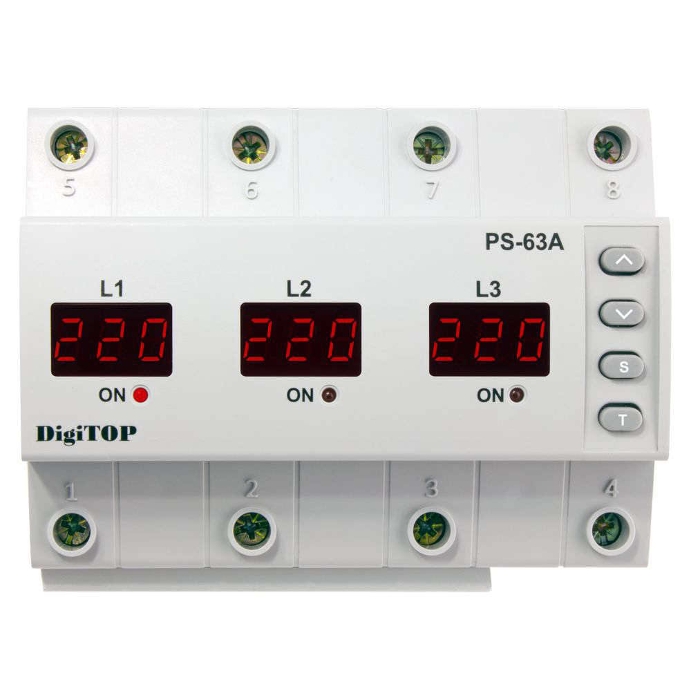 DIGITOP RELEU COMUTATOR AUTO DE FAZA SI PROT TENSIUNE 380V PS-63A