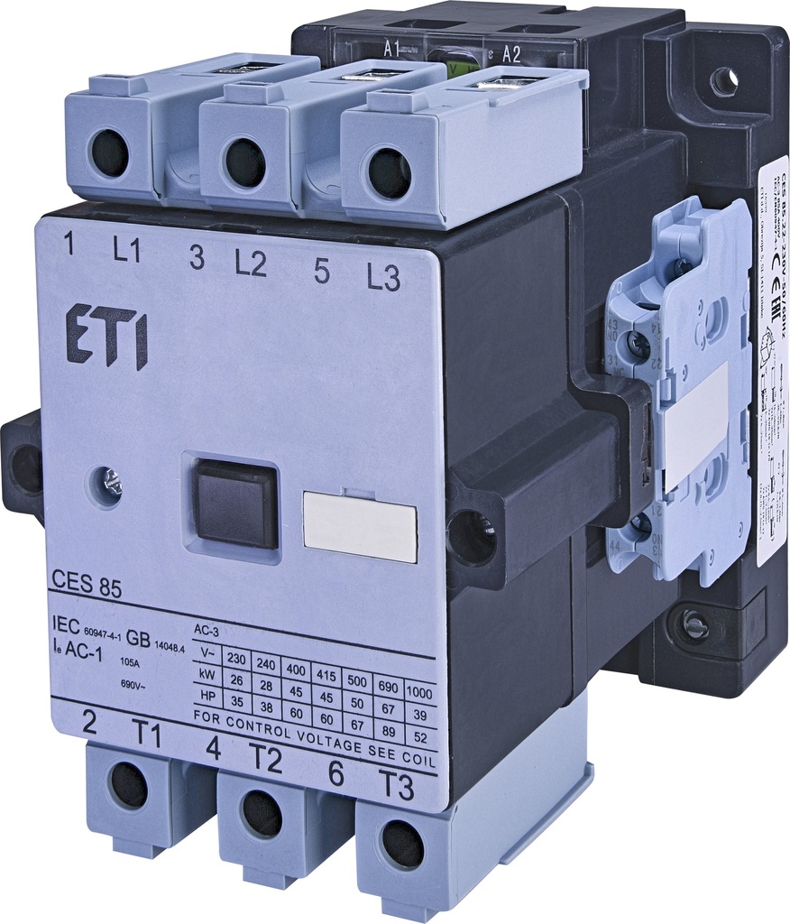 ETI CONTACTOR 85A CES 85.22-230V-50/60Hz 004646565