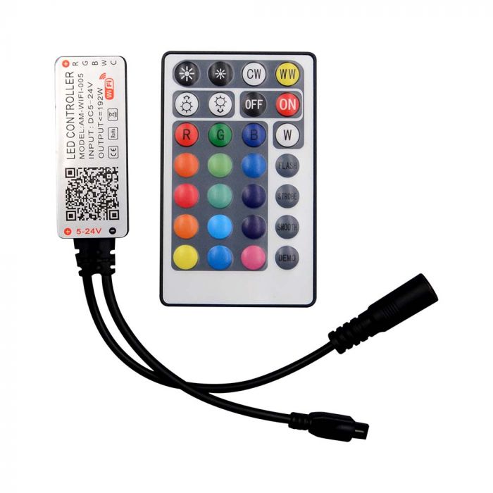 LED CONTROLLER RGB+WHITE 12/24V 10A WIFI