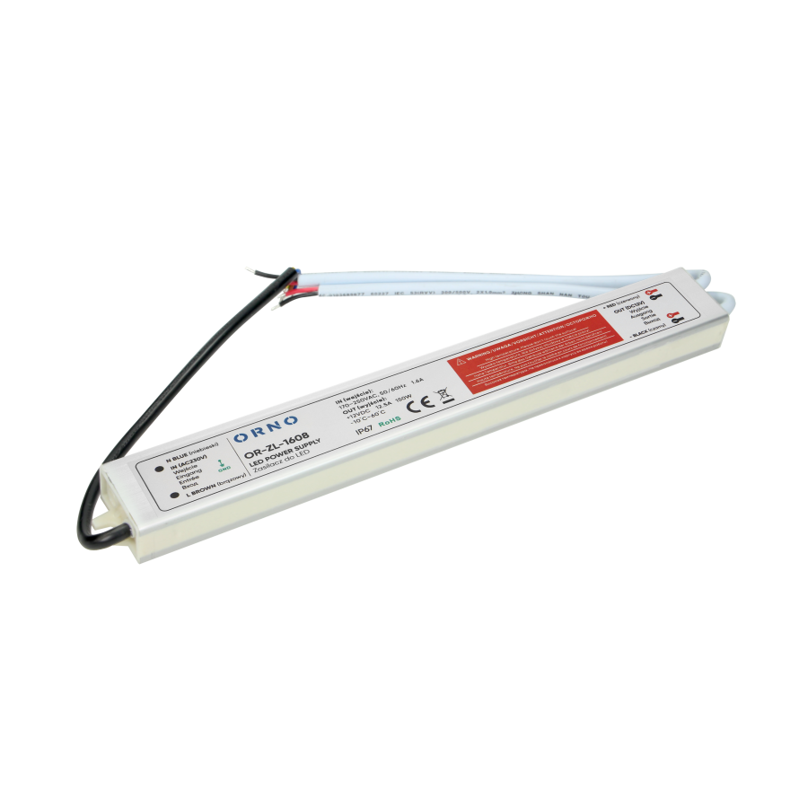 LED TRANSF 12V 150W IP67 ORNO