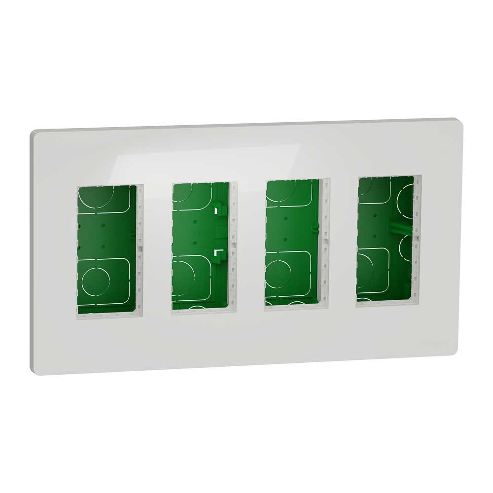 NEW UNICA DOZA ST+PLACA+SUPORT 4x4 MODULE VERTICAL ALB NU174418