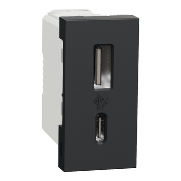 NU ANTRACIT 1M PRIZA DUBLA INCARCARE USB A+C NU301654