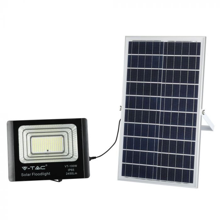 PROIECTOR CU LED SI PANOU SOLAR 35W 6000K 2450 lm IP65