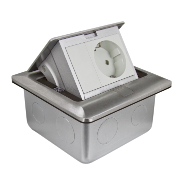 SCH DOZA PARDOSEALA METAL POPUP ECHIP CU PRIZA 2M SI OBT IP44 INS52171