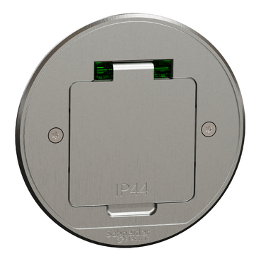 SCH DOZA PARDOSEALA METAL ROTUNDA CU PRIZA 2P+E IP44 INS52101