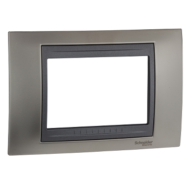 SCHUMG PLACA 3 MODULE MGU66.103.239 NICHEL MAT/GRAFIT