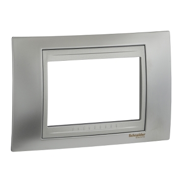 SCHUMS PLACA 3MODULE MGU66.103.038 CROM SATINAT / AL