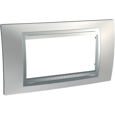 SCHUMS PLACA 4MODULE MGU66.104.038 CROM SATINAT / AL