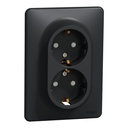 SEDNA DESIGN ANTRACIT PRIZA DUBLA 2P+E OBT SDD314221
