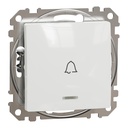 SEDNA DESIGN INTRERUPATOR SONERIE LED ALBAS. SI SIMBOL 10A ALB SDD111131L