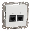 SEDNA DESIGN PRIZA DUBLA RJ45 CAT5E UTP ALB SDD111452