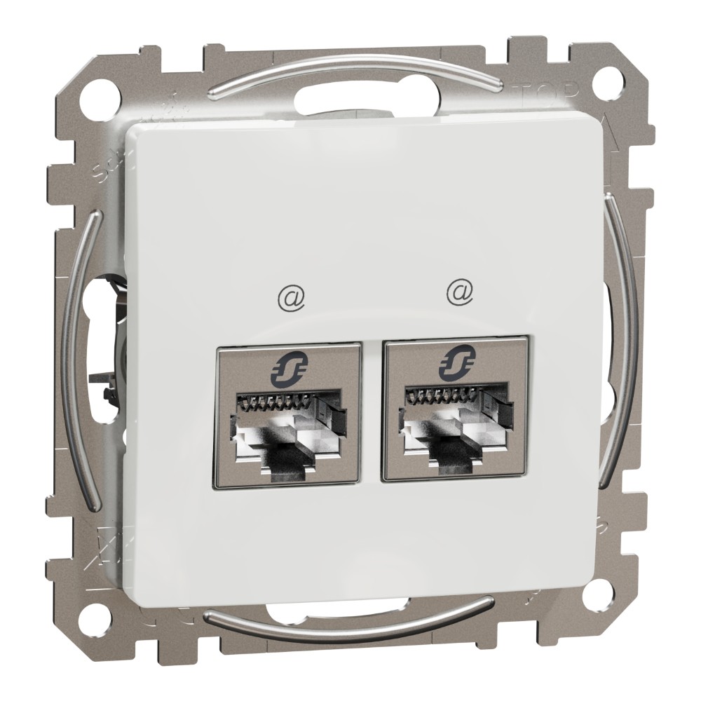 SEDNA DESIGN PRIZA DUBLA RJ45 CAT6 STP ALB SDD111462S