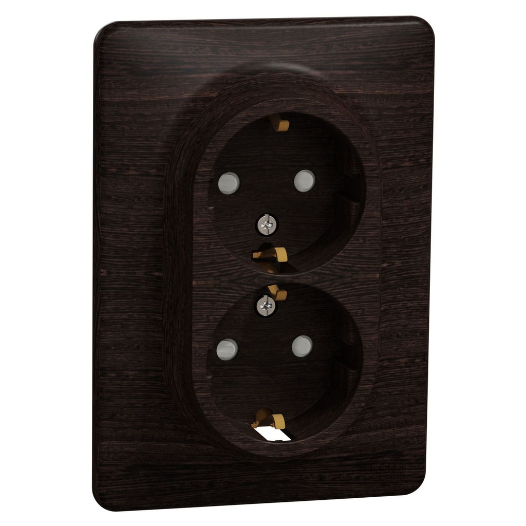 SEDNA DESIGN WENGE PRIZA DUBLA 2P+E OBT SDD381221