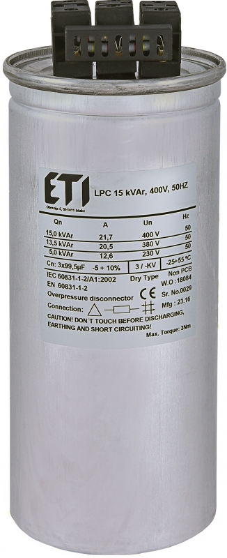 ETI CONDENSATOR 15kVAr 400V 004656752