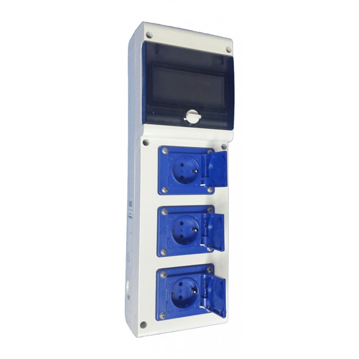 SCAME ORGANIZARE SANTIER 3 x SCHUKO 16A (3M) IP44 632.RO0009