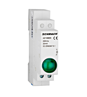 SCHRACK LAMPA MODULARA SIMPLA LED VERDE 230V